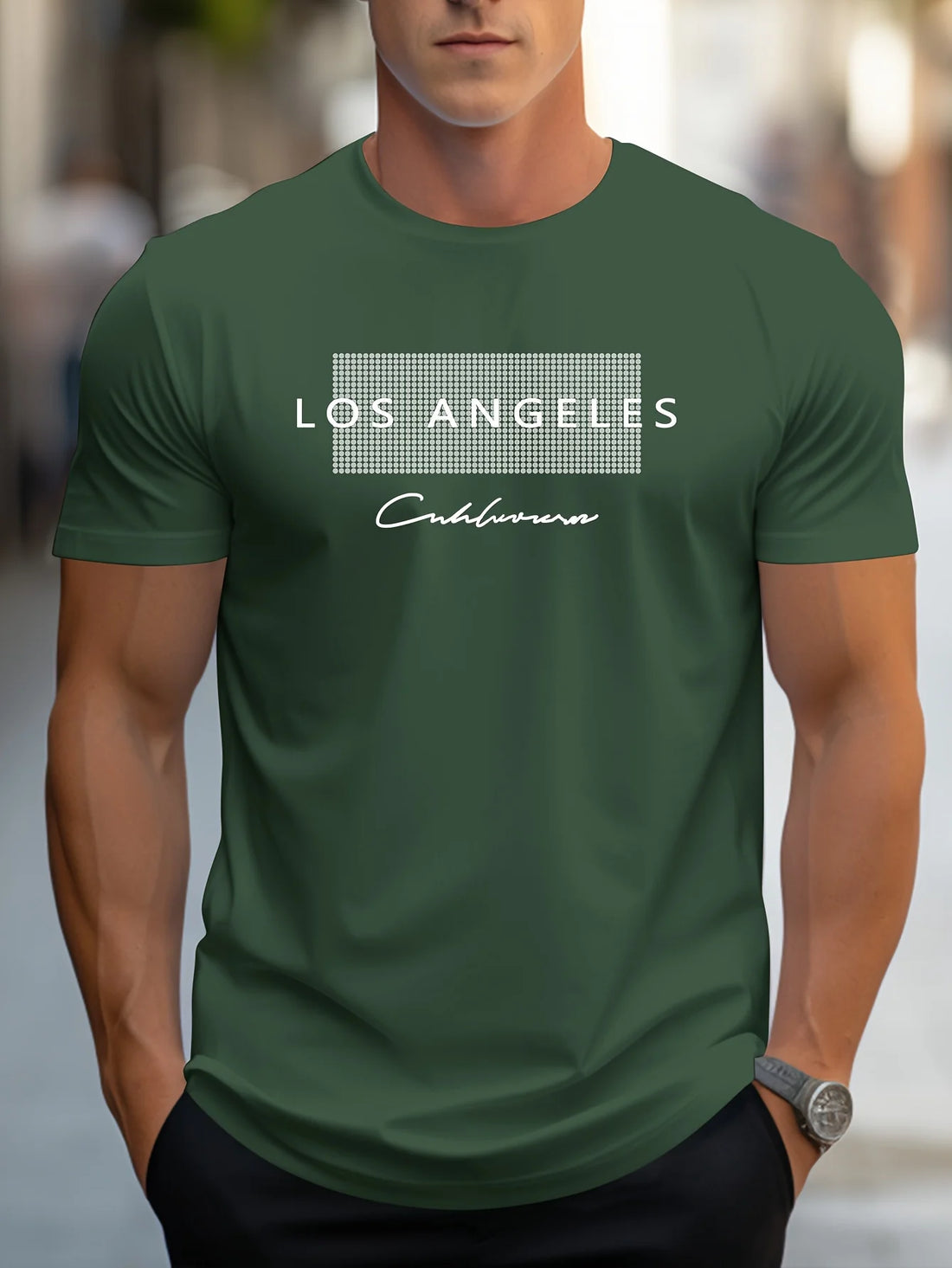 Men’s 100% Cotton Los Angeles Graphic T-Shirt
