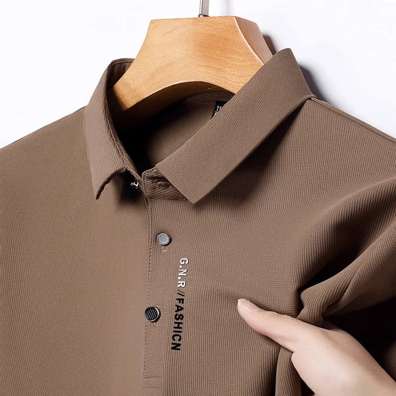 New Arrival Men’s Solid Color Polo Shirt